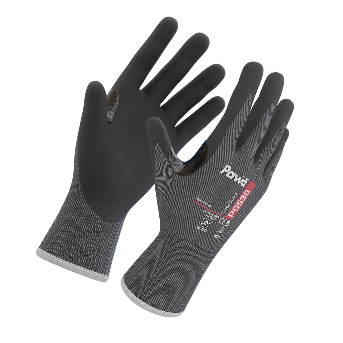 Pawa Gloves PG530 - Black - Customisable PAWA