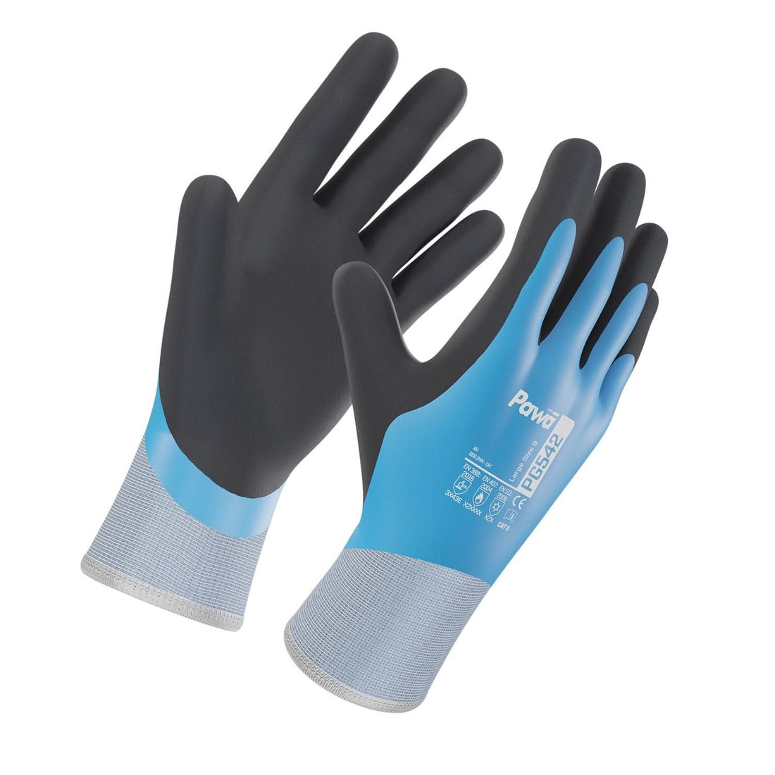 Pawa Cut Water Resistant Thermal Gloves PG542 - Blue - Customisable PAWA