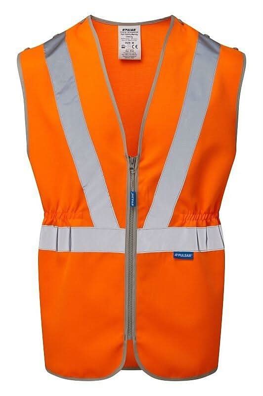 Pulsar Hi Vis Orange Tear Apart Waistcoat PR145 - Orange - Customisable HV Vest