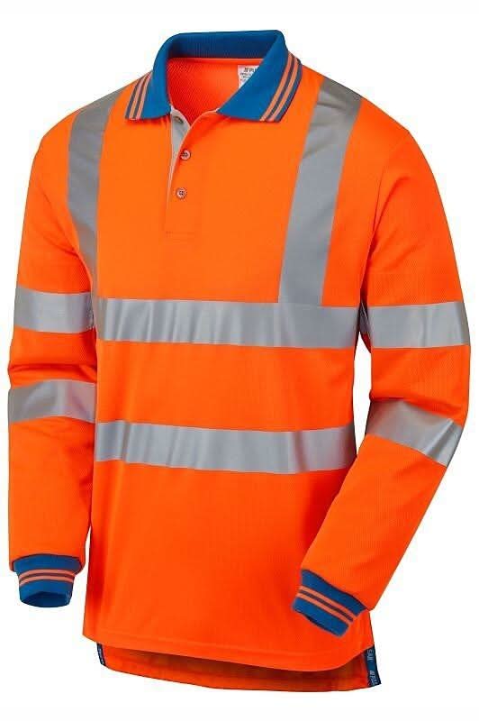 Pulsar Hi Vis Orange Cut Resistant Sleeve Polo Shirt PR470 - Orange - Customisable Polos