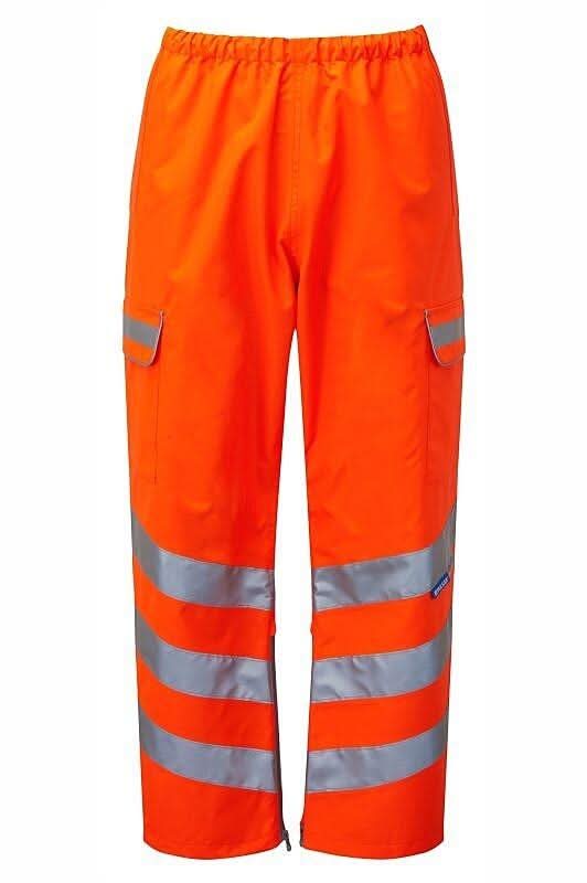 Pulsar Hi Vis Orange Waterproof Over Trousers PR503TRS - Orange - Customisable Trousers