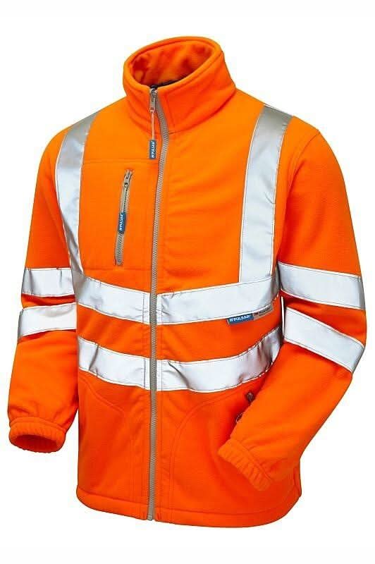 Pulsar Hi Vis Orange Interactive Fleece Jacket PR508 - Orange - Customisable Jackets