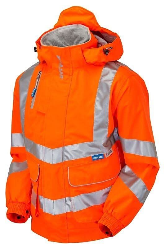 Pulsar Hi Vis Orange Mesh Lined Bomber Jacket PR515 - Orange - Customisable Jackets