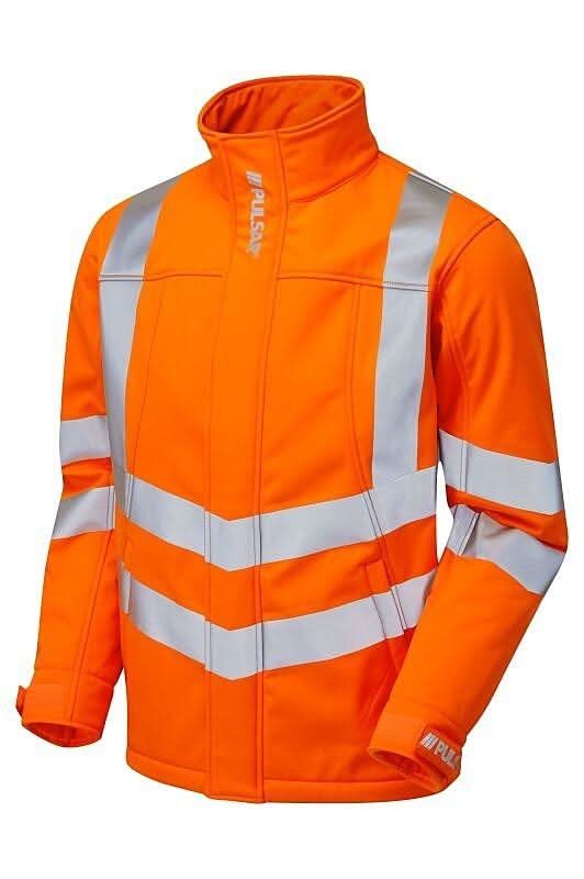 Pulsar Hi Vis Orange Interactive Softshell Jacket PR535 - Orange - Customisable Softshell Jacket