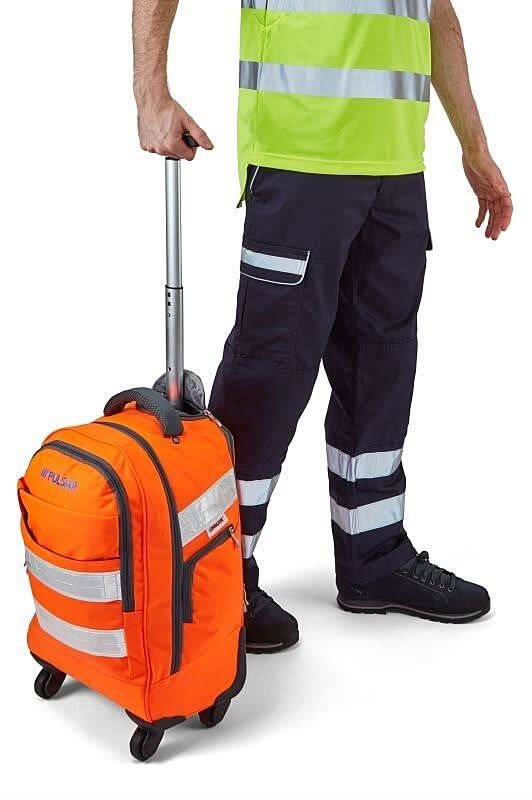 Pulsar Rail Spec Cordura Trolley Backpack PR545 - Orange One Size - Customisable Bags