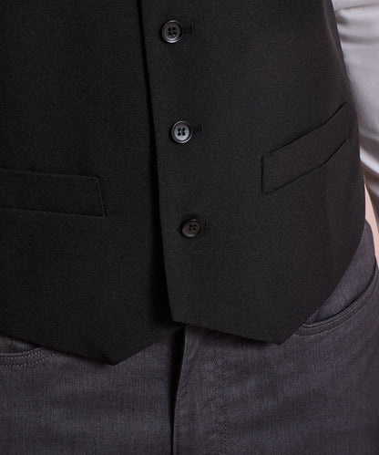 Premier Black Lined Polyester Waistcoat - PR622 - - Customisable Waistcoat