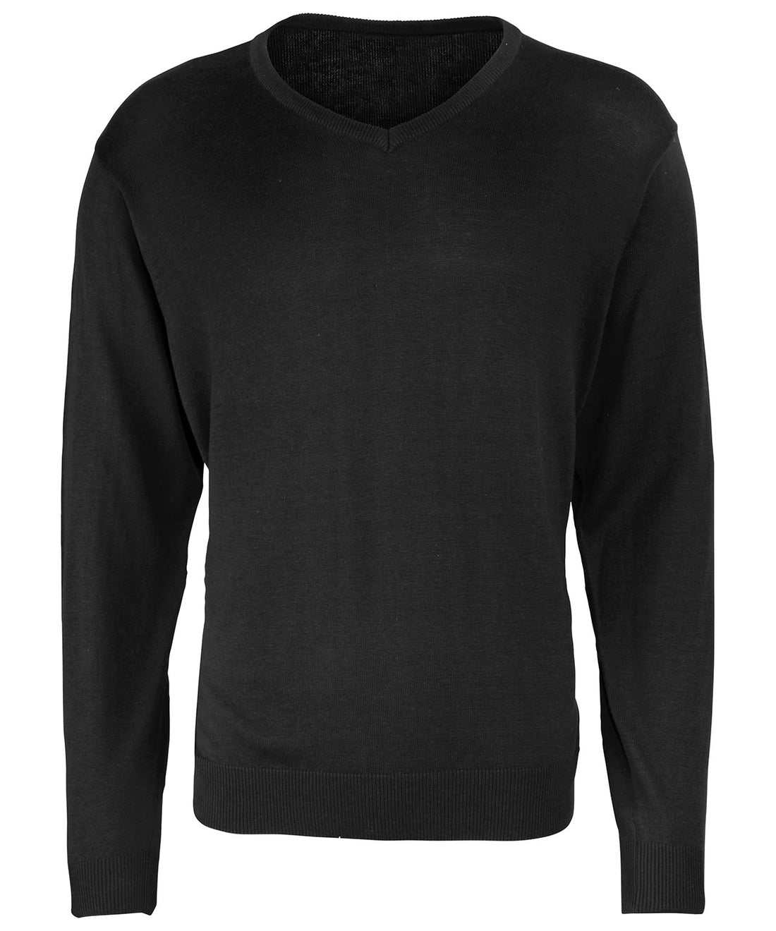 Premier - V-neck knitted sweater - PR694 - Black* - Customisable Knitted Jumpers