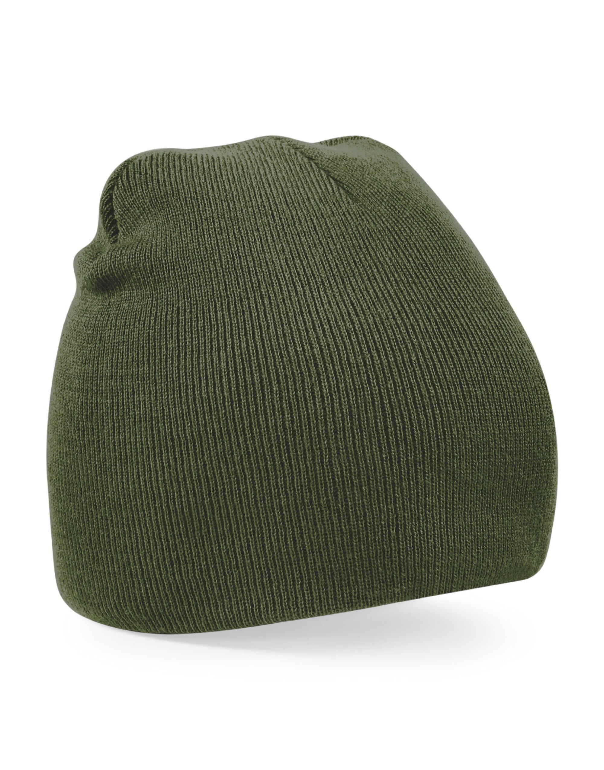 Beechfield Original Pull-On Beanie B44 - Olive Green O S - Customisable Beanies