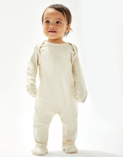 Babybugz Organic Sleepsuit with Mitts bz35 - Organic Natural 0-3 - Customisable Babywear
