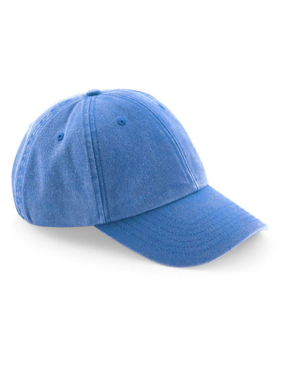 Beechfield Low Profile Vintage Cap B655 - Vintage Cornflower O S - Customisable Caps