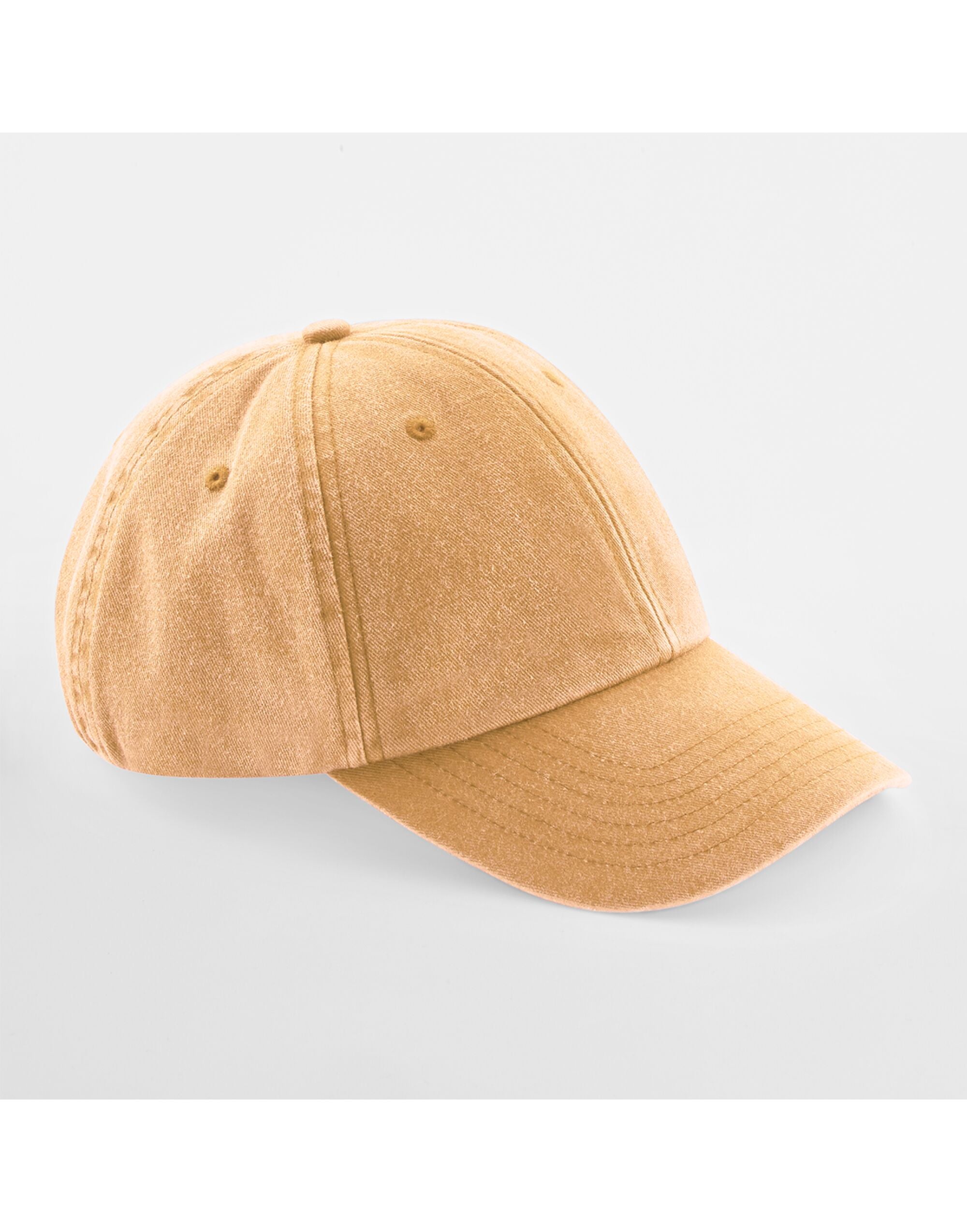 Beechfield Low Profile Vintage Cap B655 - Vintage Mustard O S - Customisable Caps