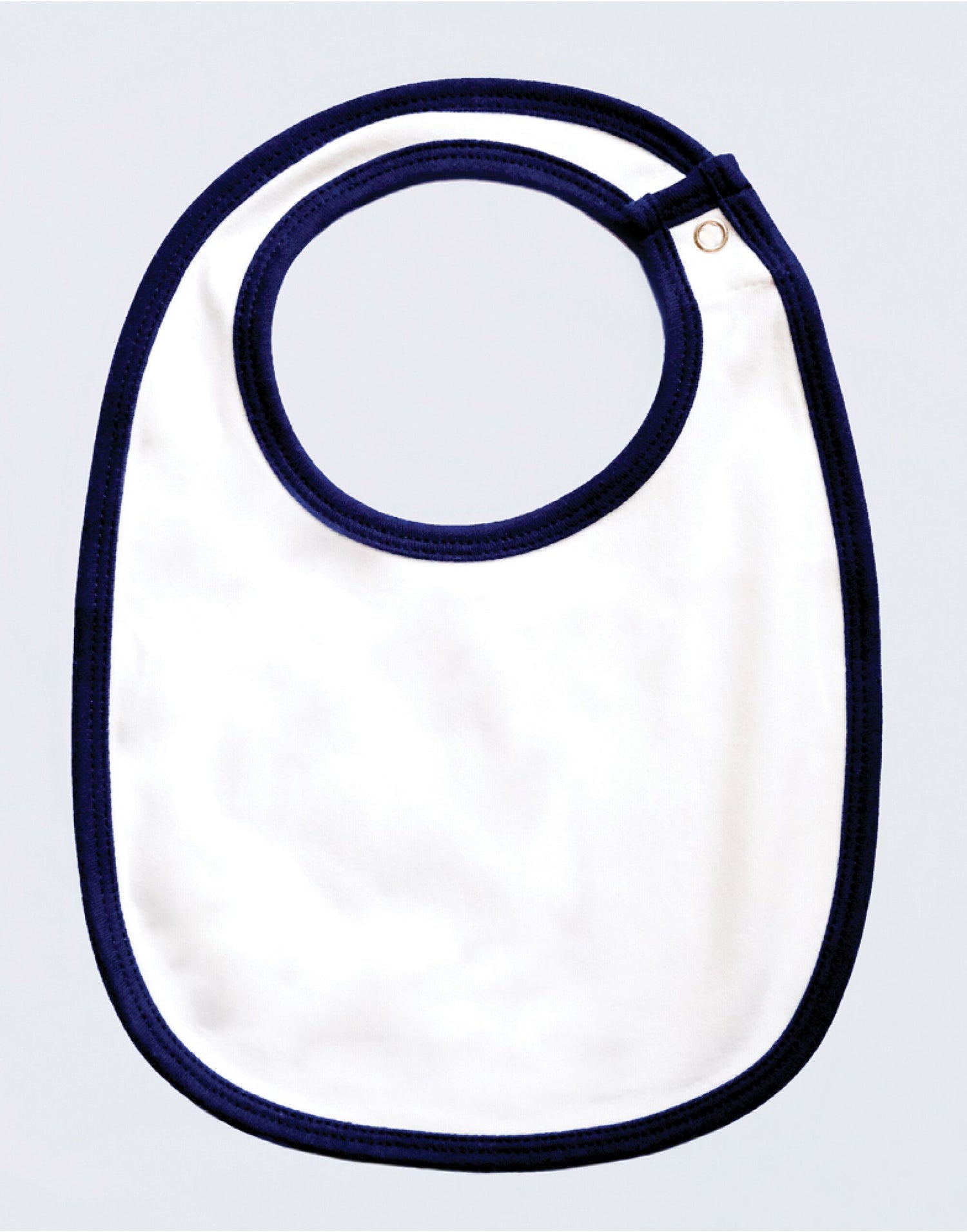 Babybugz Baby Single Layer Bib bz59 - White Nautical Navy O S - Customisable Babywear