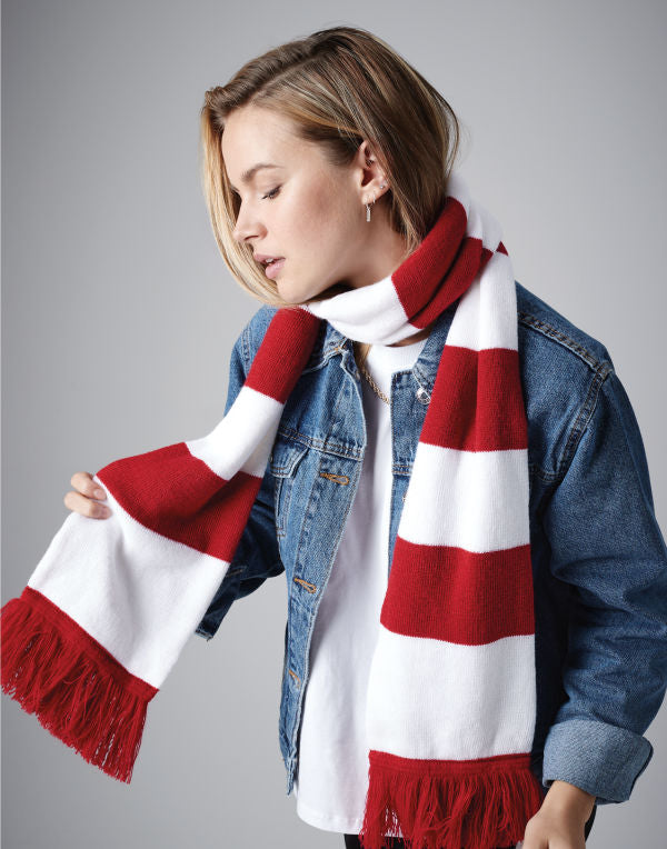 Beechfield Stadium Scarf B479 - Sky White O S - Customisable Scarf