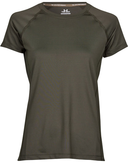 Tee Jays Ladies CoolDry Tee TJ7021 - Deep Green - Customisable T-Shirts