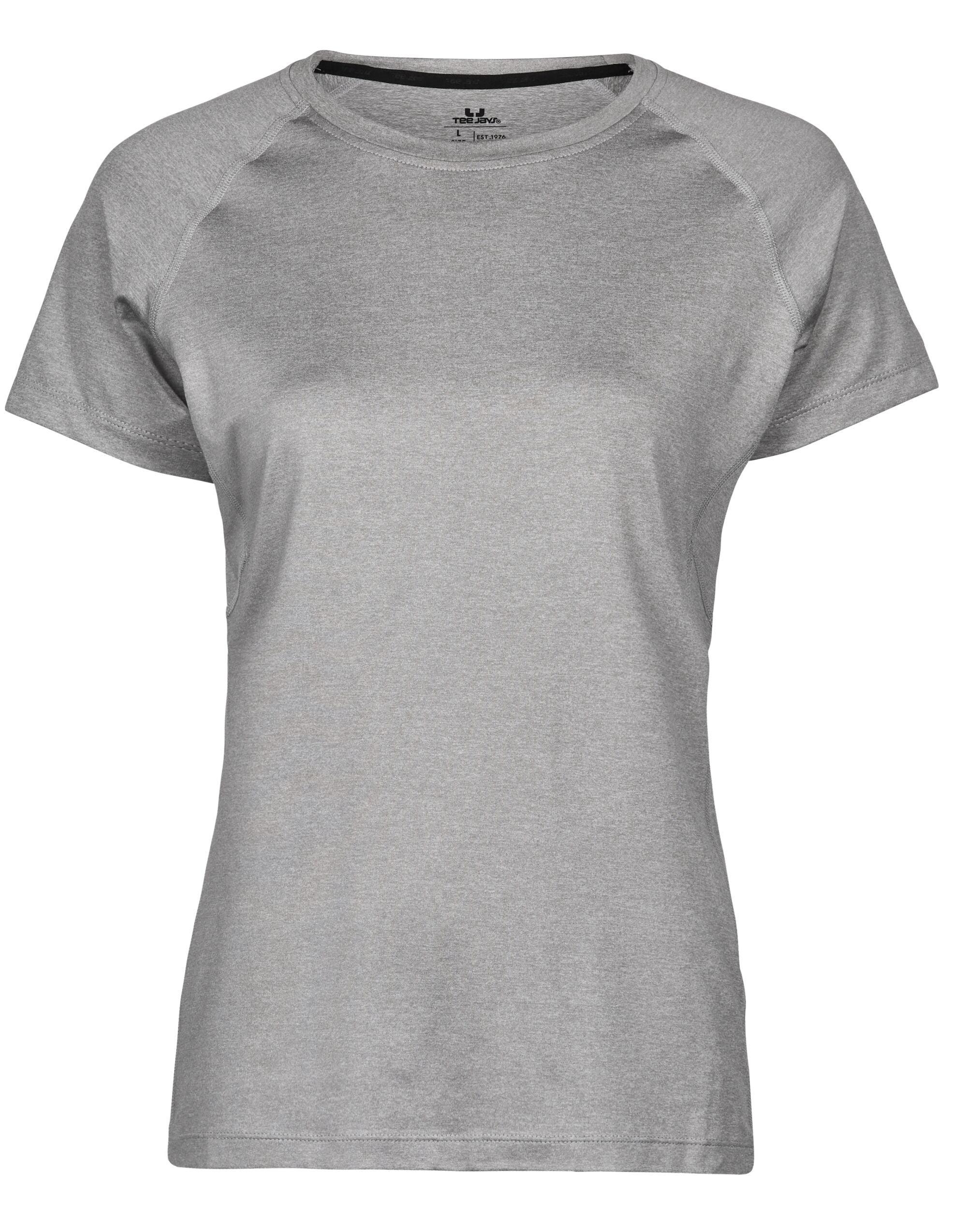 Tee Jays Ladies CoolDry Tee TJ7021 - Grey Melange - Customisable T-Shirts