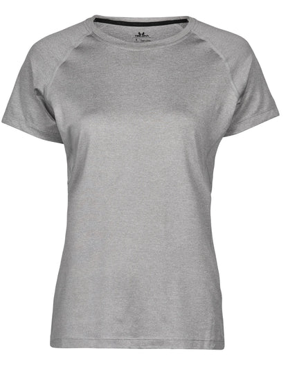 Tee Jays Ladies CoolDry Tee TJ7021 - Grey Melange - Customisable T-Shirts