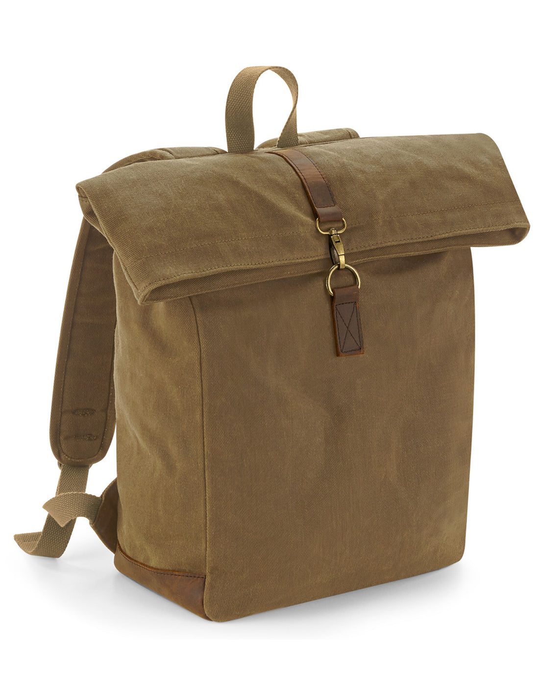 Quadra Heritage Waxed Canvas Backpack qd655 - Desert Sand O S - Customisable Bags
