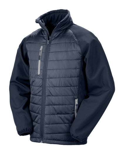 Result Black Compass Softshell Jacket R237X - Navy Grey - Customisable Softshell Jacket