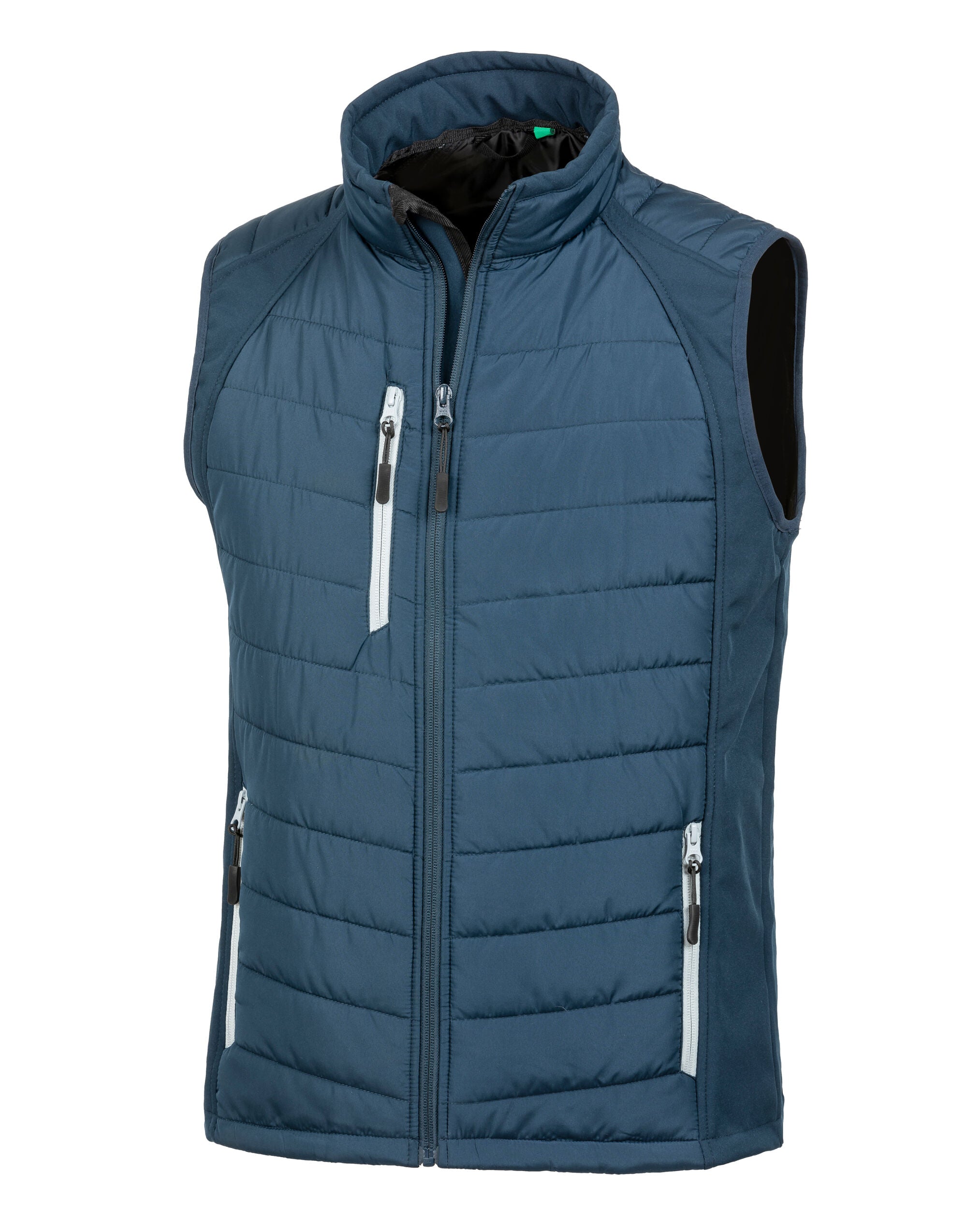 Result Black Compass Softshell Gilet R238X - Navy Grey - Customisable Bodywarmer