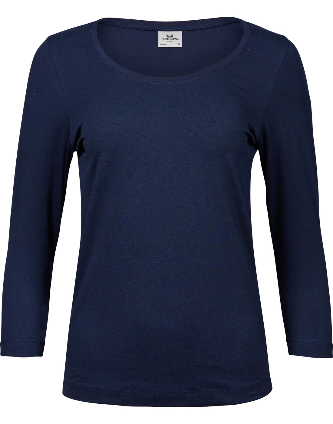 Tee Jays Ladies 3/4 Sleeve Stretch Tee TJ460 - Navy - Customisable T-Shirts