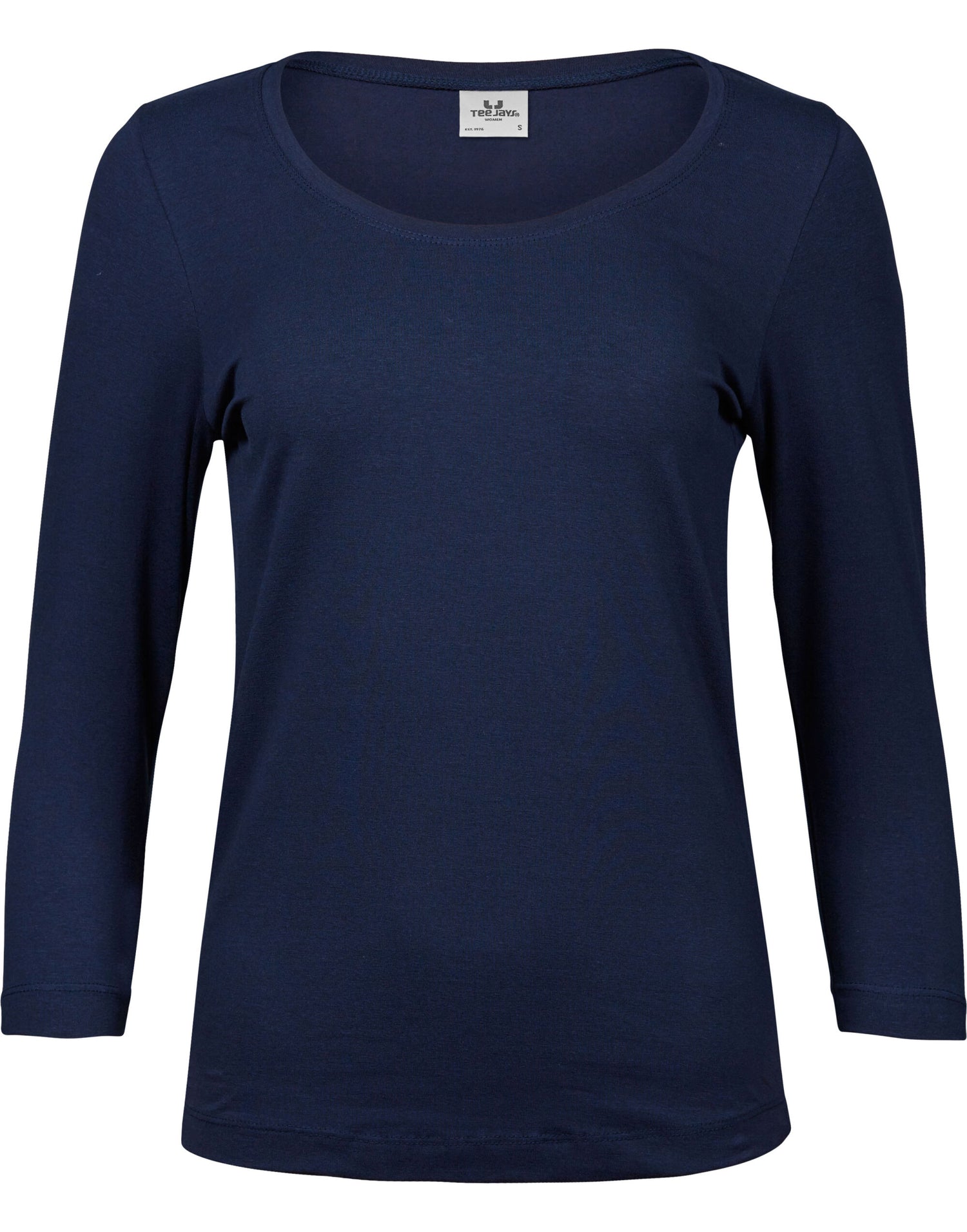 Tee Jays Ladies 3/4 Sleeve Stretch Tee TJ460 - Navy - Customisable T-Shirts