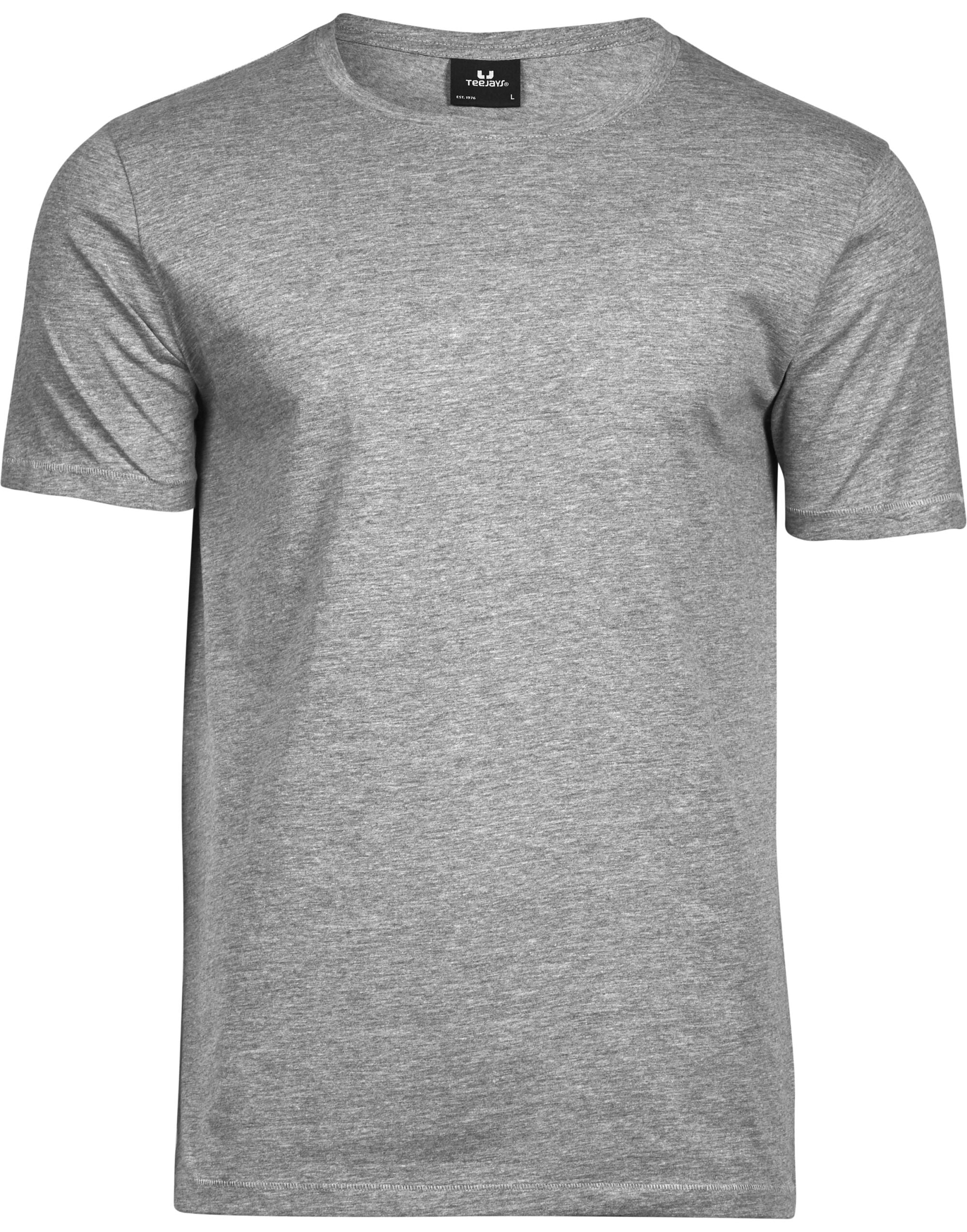 Tee Jays Mens Luxury Tee TJ5000 - Heather Grey - Customisable T-Shirts