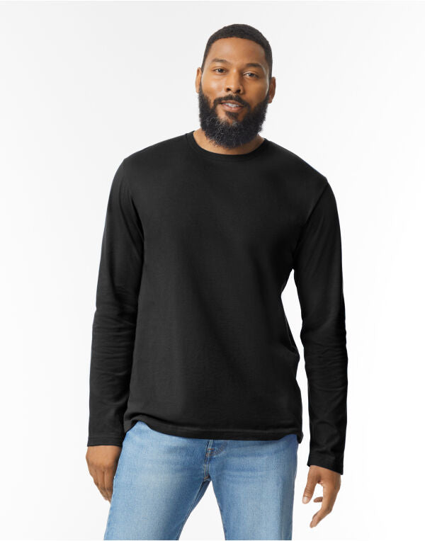 Gildan Softstyle Adult Long Sleeve Tee 64400 - Red L - Customisable
