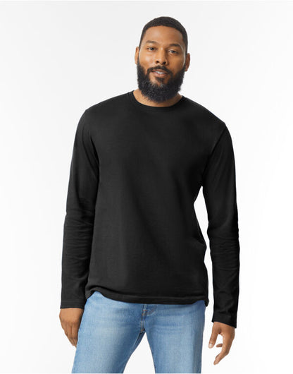 Gildan Softstyle Adult Long Sleeve Tee 64400 - Red L - Customisable