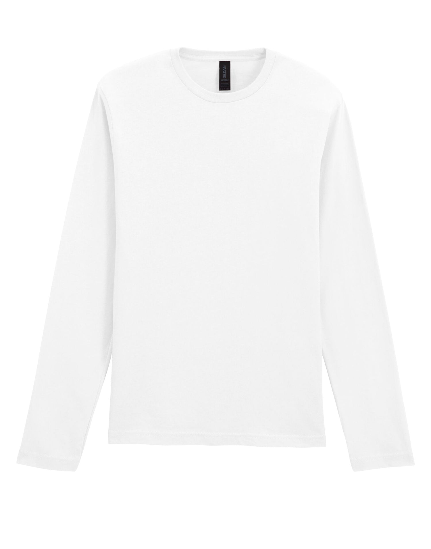 Gildan Softstyle Adult Long Sleeve Tee 64400 - White - Customisable