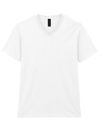 Gildan Softstyle Adult V-Neck T-Shirt 64v00 - White - Customisable T-Shirts