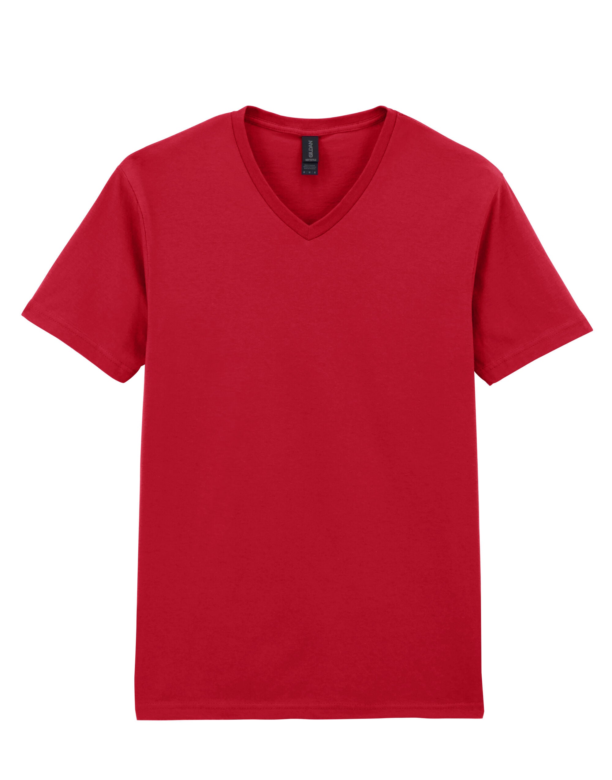 Gildan Softstyle Adult V-Neck T-Shirt 64v00 - Red - Customisable T-Shirts