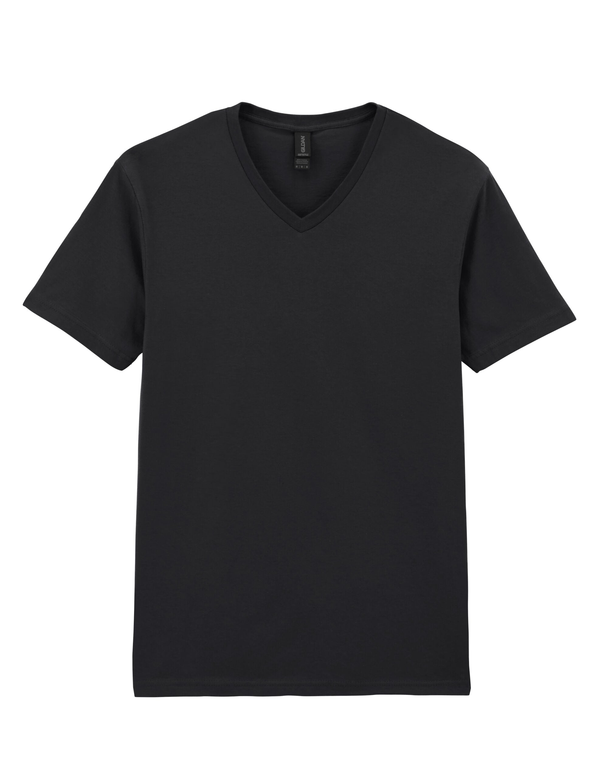 Gildan Softstyle Adult V-Neck T-Shirt 64v00 - Black - Customisable T-Shirts