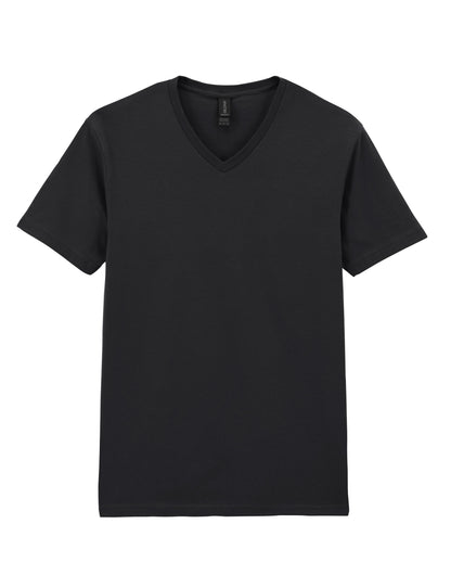 Gildan Softstyle Adult V-Neck T-Shirt 64v00 - Black - Customisable T-Shirts