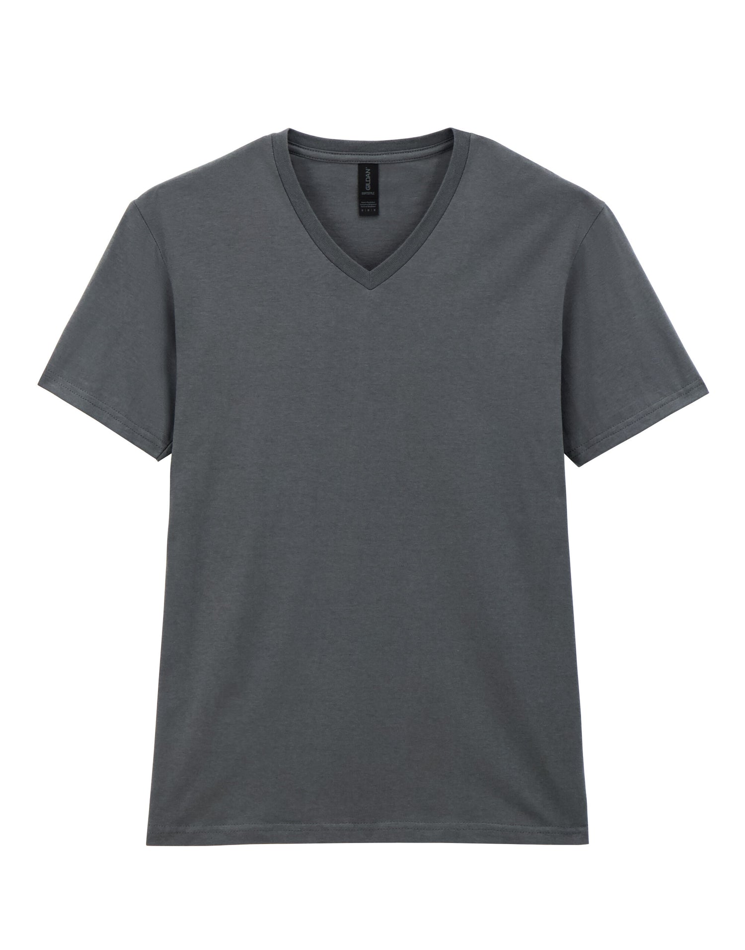 Gildan Softstyle Adult V-Neck T-Shirt 64v00 - Charcoal - Customisable T-Shirts
