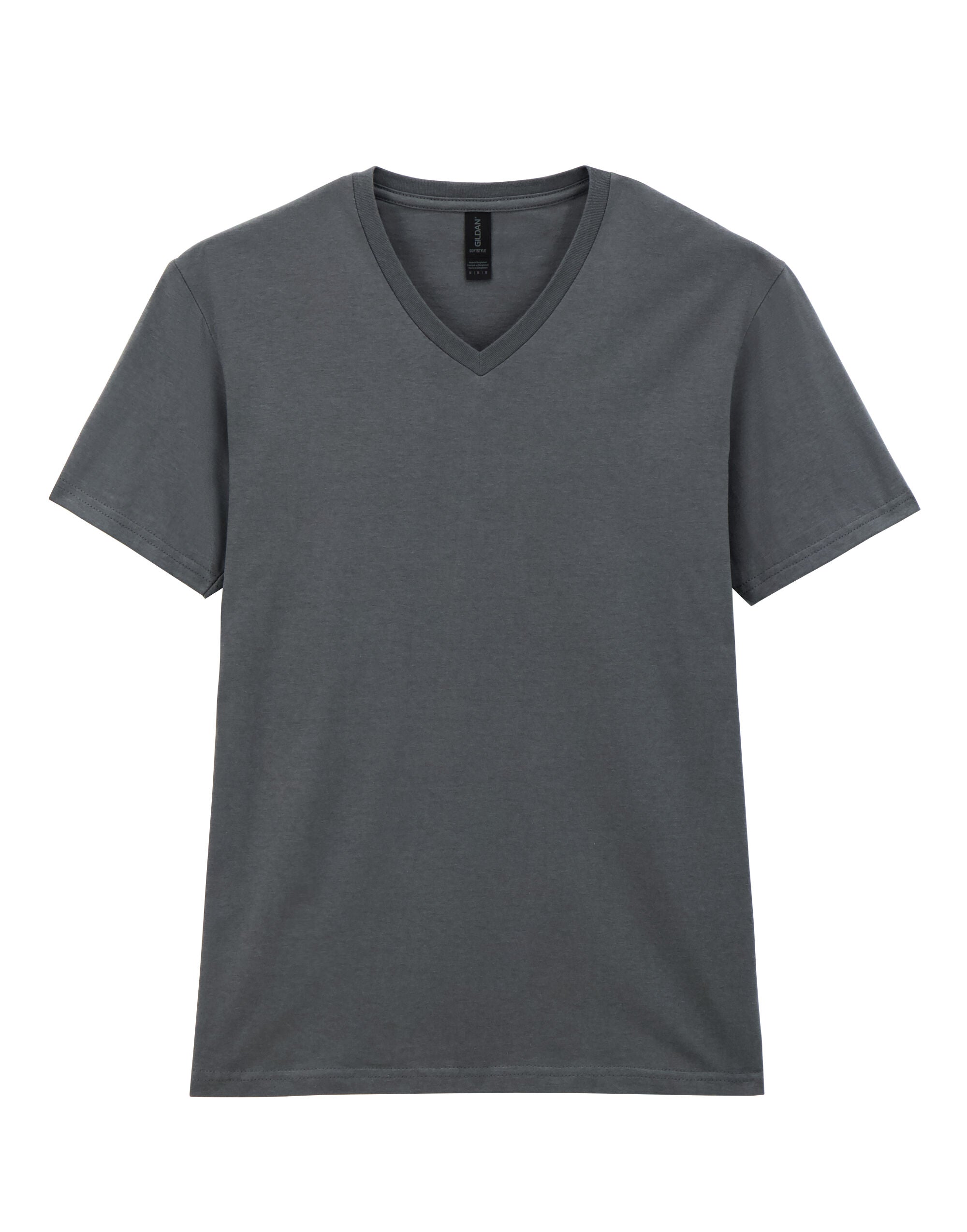 Gildan Softstyle Adult V-Neck T-Shirt 64v00 - Charcoal - Customisable T-Shirts