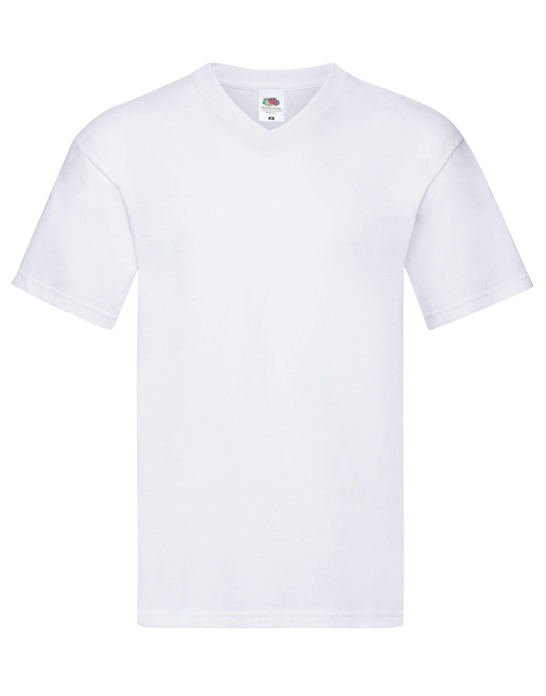 Fruit of the Loom Mens Original V Neck T 61426 - White - Customisable T-Shirts