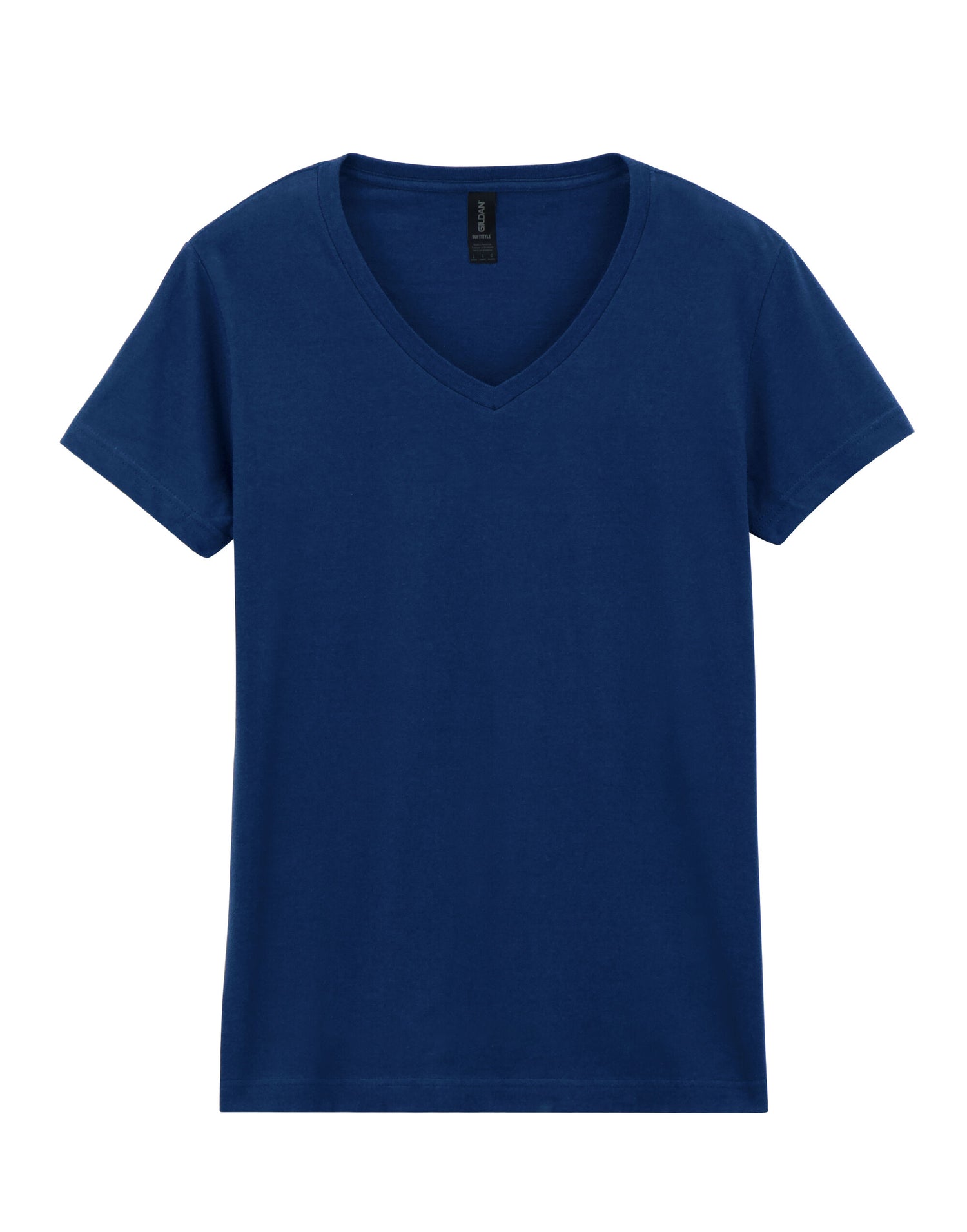 Gildan Softstyle Ladies V-Neck T-Shirt 64v00l - Navy Blue - Customisable T-Shirts