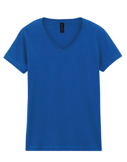 Gildan Softstyle Ladies V-Neck T-Shirt 64v00l - Royal - Customisable T-Shirts
