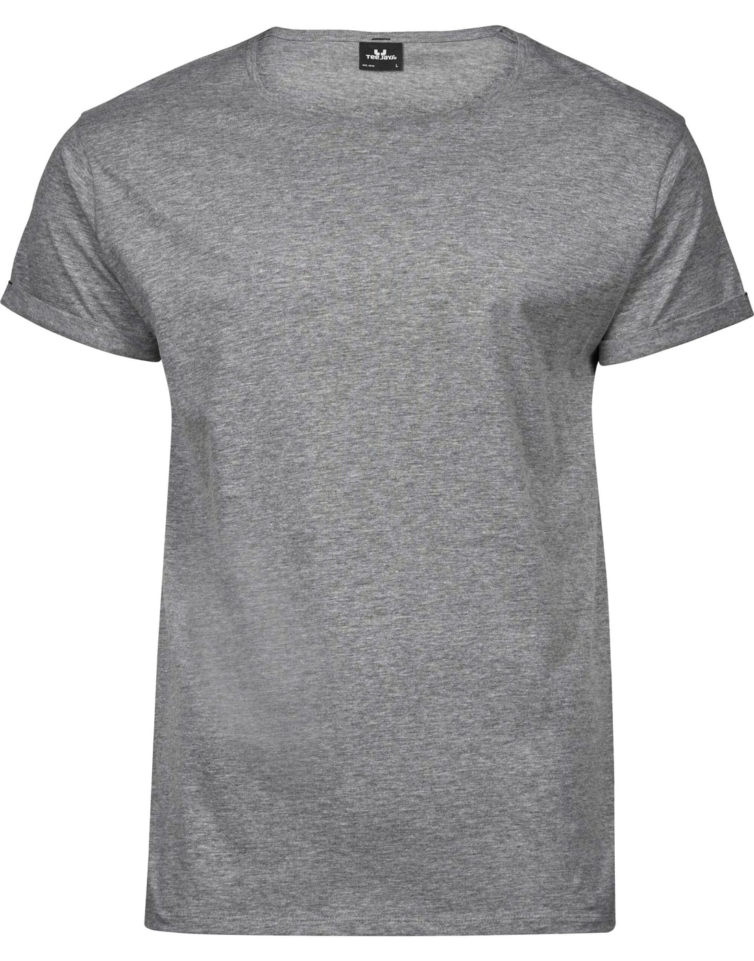 Tee Jays Mens Roll Up Sleeve Tee TJ5062 - Heather Grey - Customisable T-Shirts