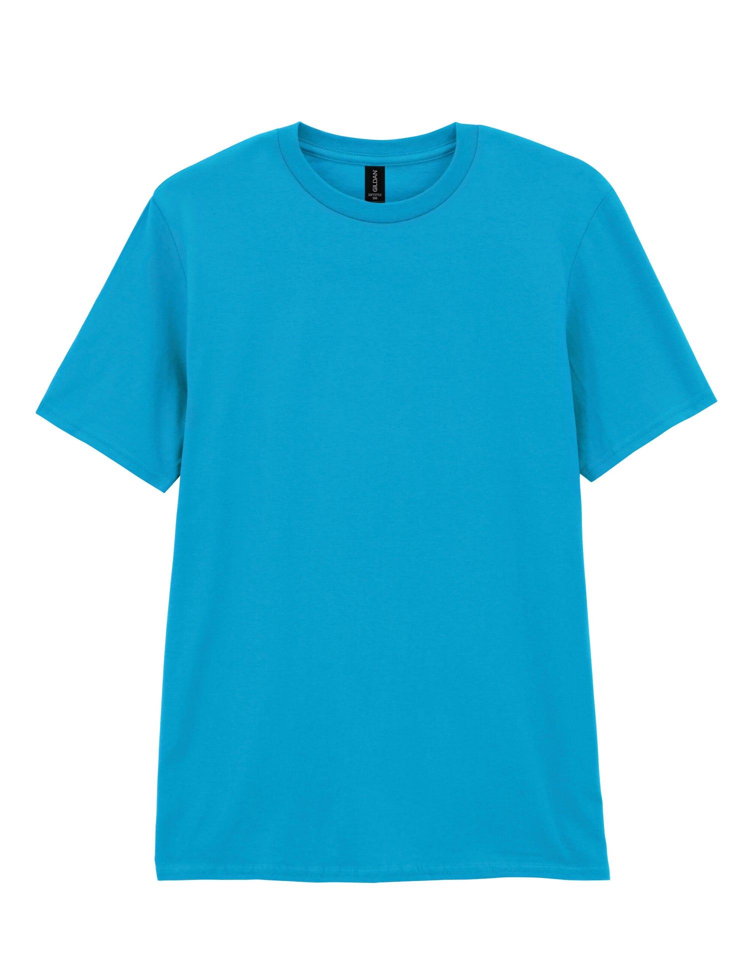 Gildan Adult T-Shirt Softstyle - Caribbean Blue - Customisable T-Shirts