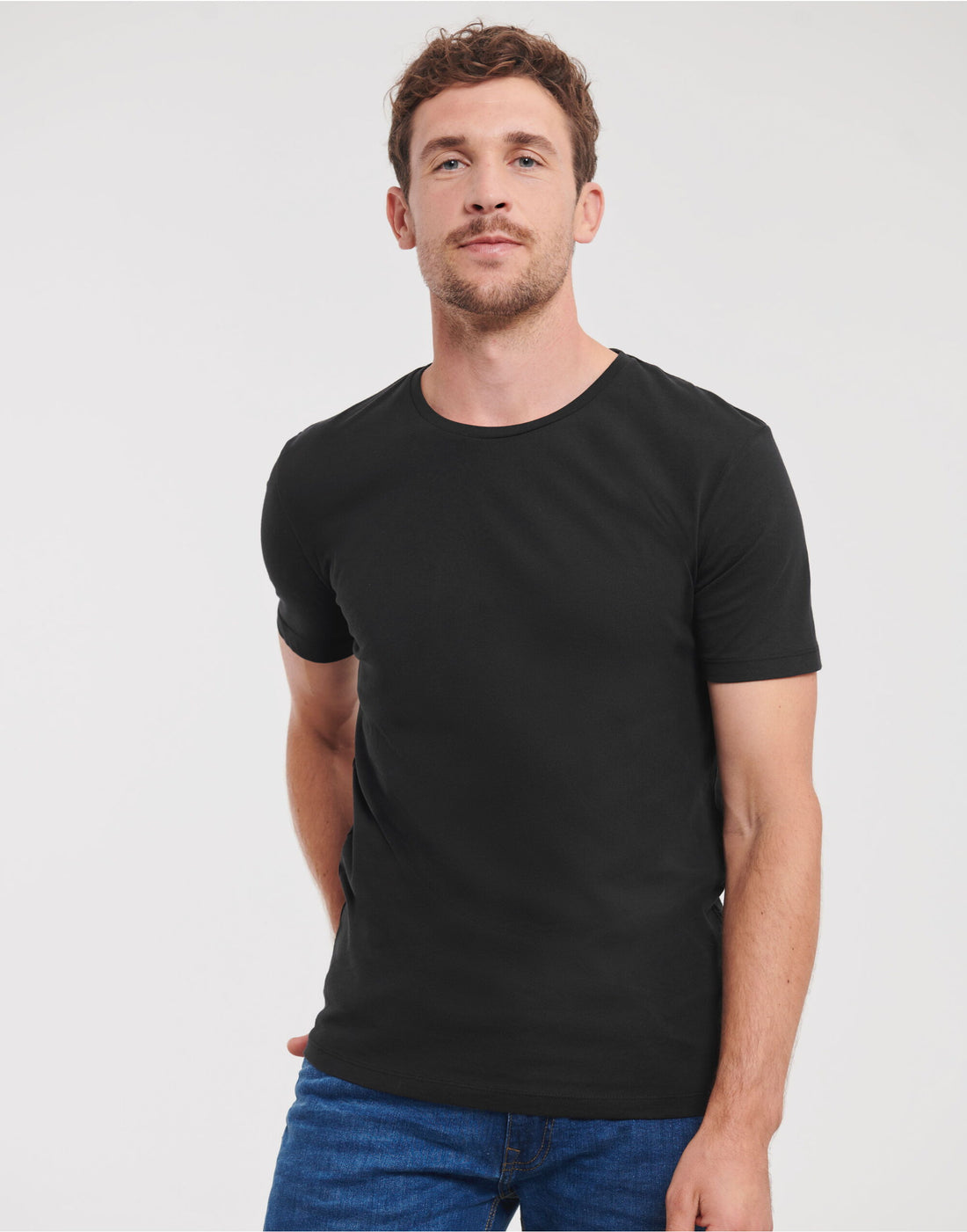 Russell Short Sleeve Collection Russell Short Sleeve Mens Pure Organic T R108M - Black - Customisable T-Shirts