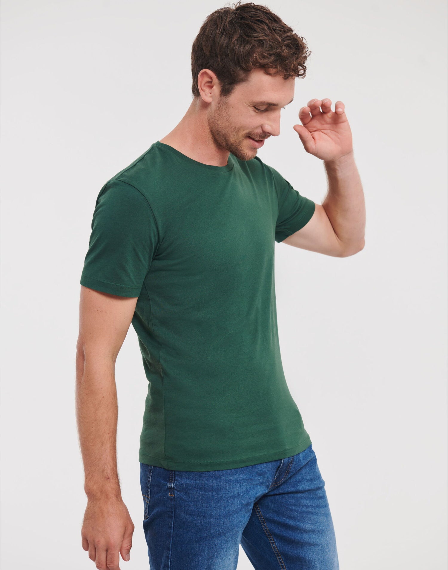 Russell Short Sleeve Collection Russell Short Sleeve Mens Pure Organic T R108M - Bottle Green - Customisable T-Shirts