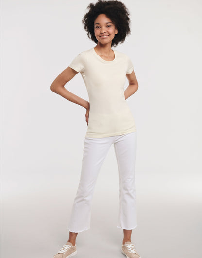 Russell Short Sleeve Collection Russell Short Sleeve Ladies Pure Organic T R108F - Natural - Customisable T-Shirts