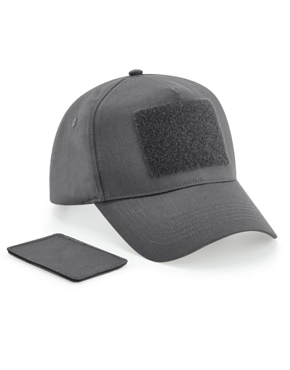 Beechfield Removable Patch Cap B638 - Graphite Grey O S - Customisable Caps