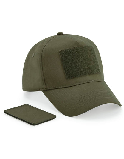 Beechfield Removable Patch Cap B638 - Military Green O S - Customisable Caps