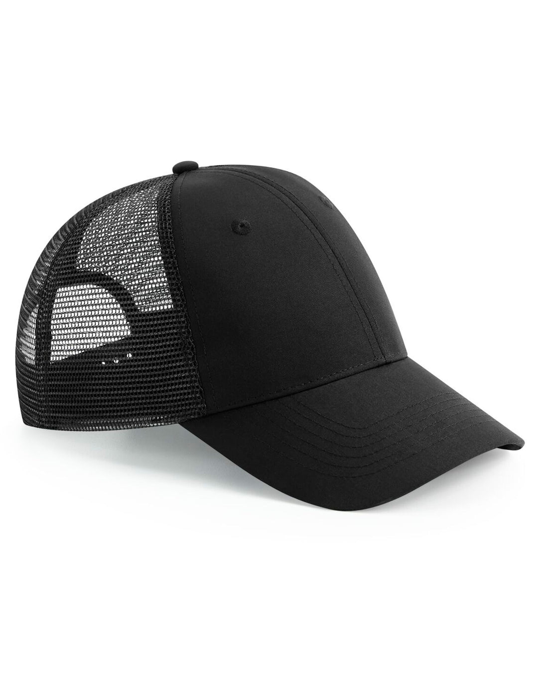 Beechfield Recycled Snapback Trucker Cap B75R - Black O S - Customisable Caps