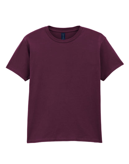 Gildan Softstyle Youth T-Shirt 64000b - Maroon - Customisable T-Shirts