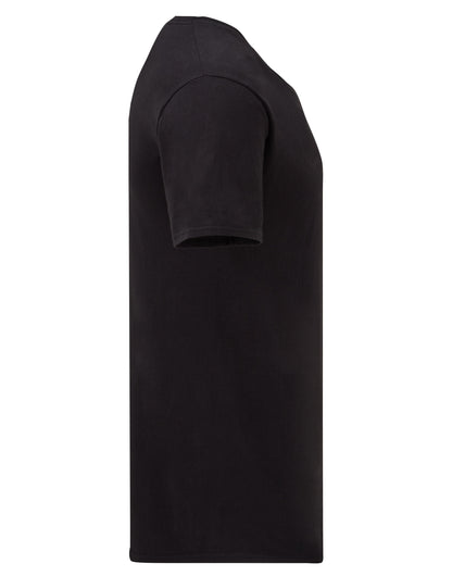 Fruit of the Loom Mens Iconic 150 V Neck T 61442 - Black - Customisable T-Shirts