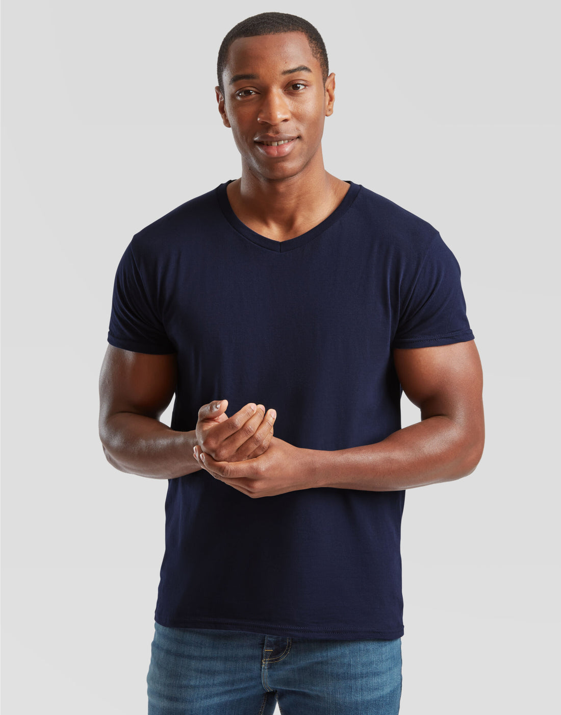 Fruit of the Loom Mens Iconic 150 V Neck T 61442 - - Customisable T-Shirts