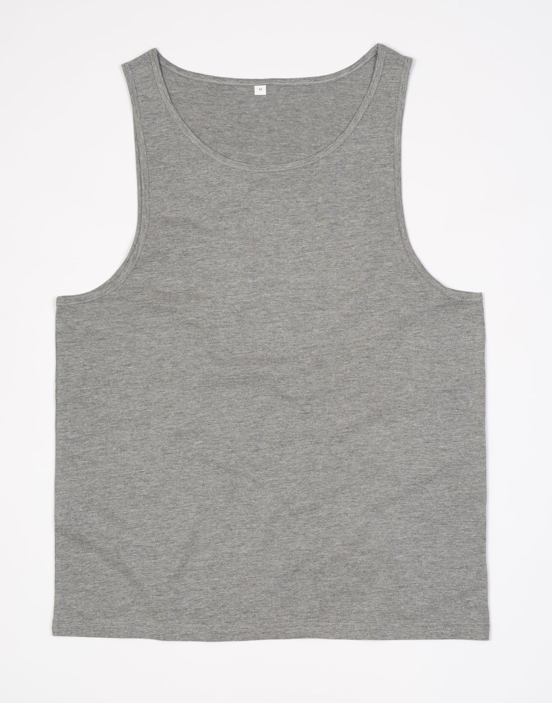 Mantis One Drop Armhole Vest M133 - Heather Grey Melange - Customisable T-Shirts